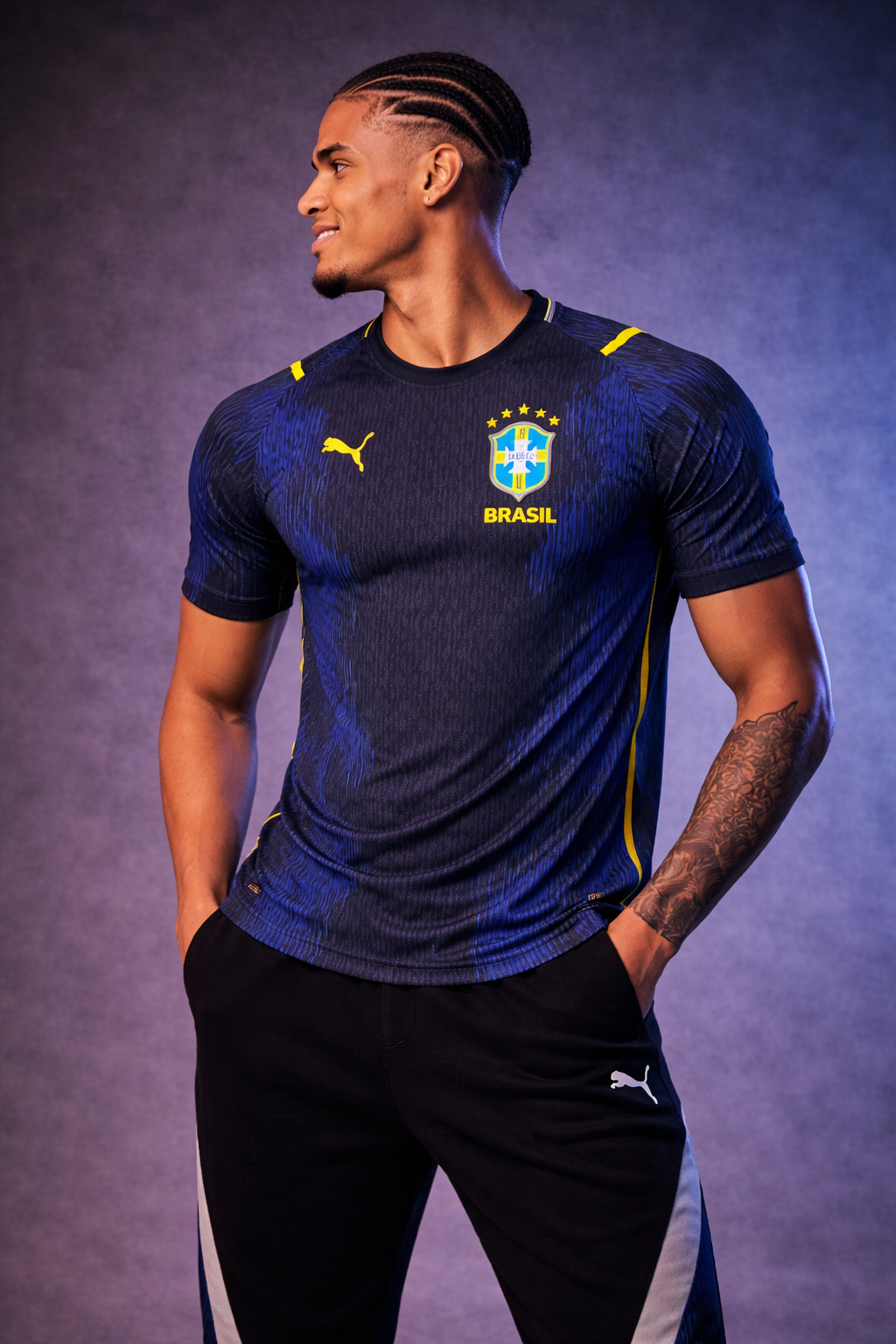 Brazil Phantom Strike Jersey – Navy Blue Edition