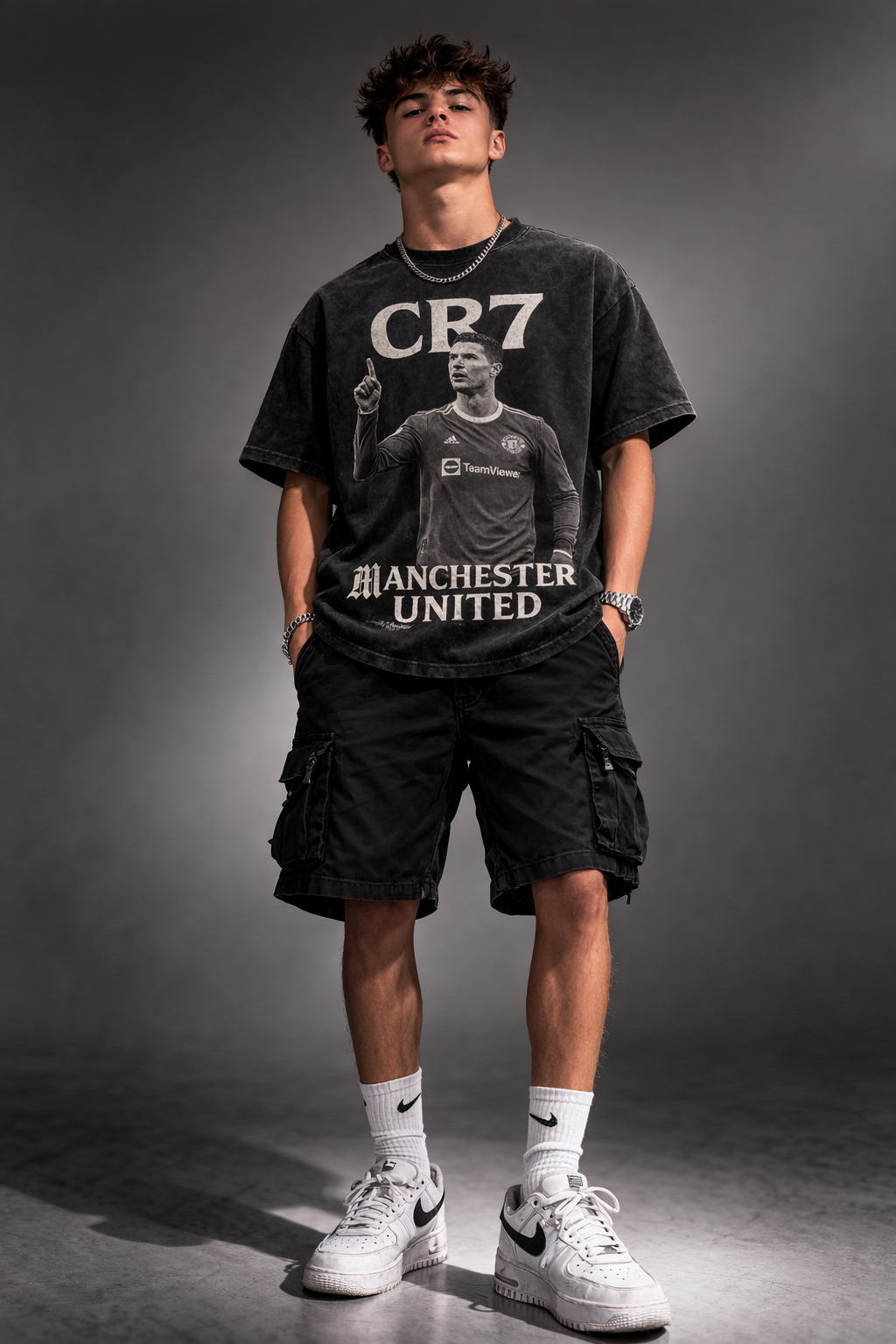 CR7 Legacy Point – Vintage Manchester United Tee