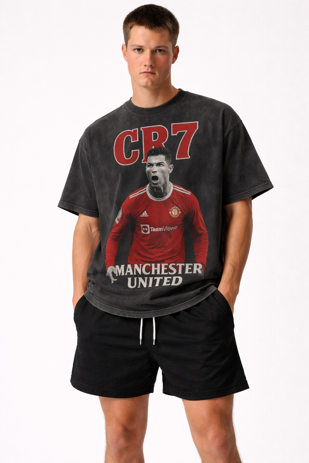 CR7 Legacy Point – Vintage Manchester United Tee